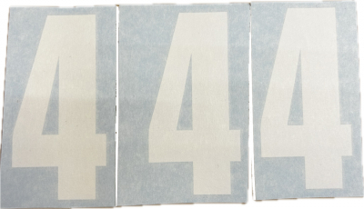 Nizled siffer dekal vit 4 10x5cm