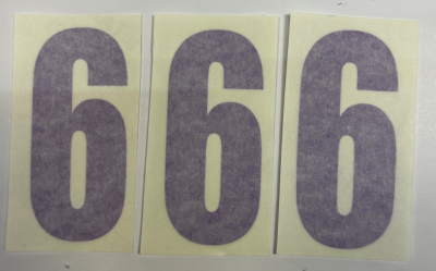 Nizled siffer dekal svart 6 10x5cm