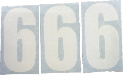 Nizled siffer dekal vit 6 10x5cm