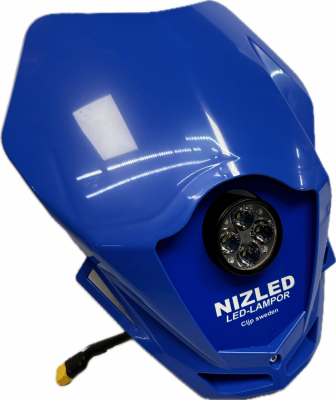 TM Racing 2015-2019, blå, kallvit 1xR40D1 (40W) lampkåpa