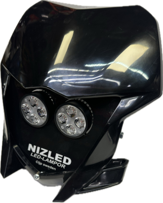 Dobbelt lampeskærm koldhvid 80w Yamaha WR 2019-2026, sort, 2xE406k