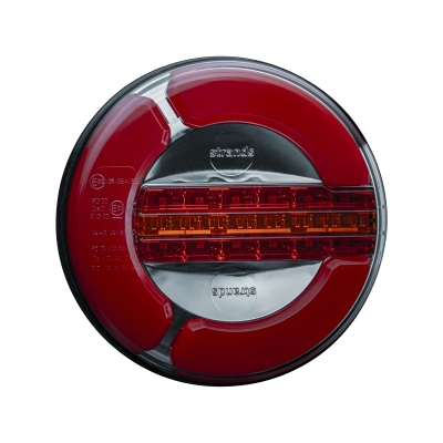 Strands Baglys LED 3 Kamre 12-24V, 142 mm Diameter. Bag/ Bremse/ Blinklys