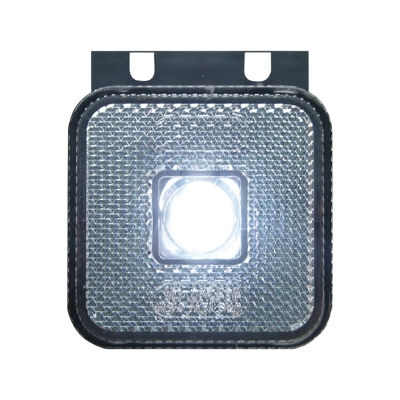 Strands Positionslys Hvid LED 12-24V, Inkl. Vinkelfæste E-mærket