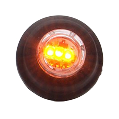 Strands Sidomarkering LED 12-24V.,Passes IN i 21mm hul. E-mærket. Orange