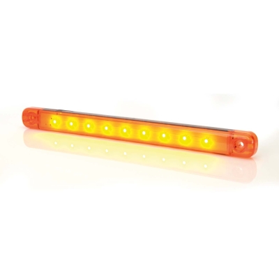Strands Sidomarkering Orange Slim 9 LED,9-36V IP68. E-mærket.