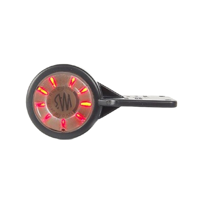 Strands Gummiarm Hvid/Rød LED M. Flad, Klarglas. E-mærket 12-24V