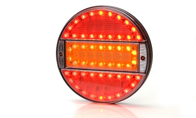 Strands Rund LED 3 Kamre 12-24V, 142 mm Diameter Farvet Linse