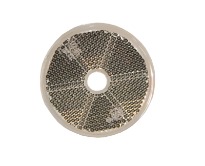 Strands Reflex Hvid Rund 60Mm Med Hul. 4-Pak, E-Mærket.