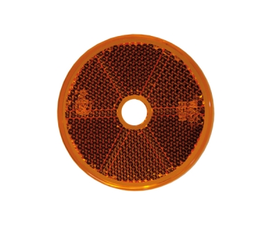 Strands Reflex Orange Rund 60Mm M. Hål 4-Pack, E-Mærket.