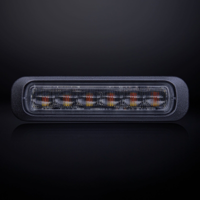 Strands Dark Knight Riktat Blixtlys Orange 6 LED Mørktoneet Linse