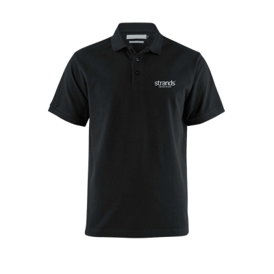 Strands polo T-shirt med knapper, str. S-4XL