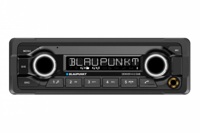 Blaupunkt Denver 412 DAB, holdbar stereo med DAB-radio og 3 par lavniveauudgange