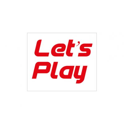 Bass Habit Let's Play-klistermærke 7x6cm, hvid