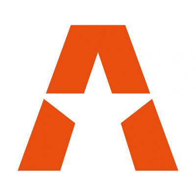 GAS A STAR-klistermærke 15.5x14cm, orange