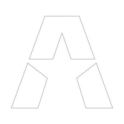 GAS A STAR-klistermærke 15.5x14cm, hvid