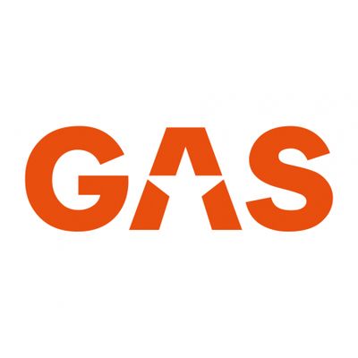 GAS-klistermærke 45x15.5cm, orange