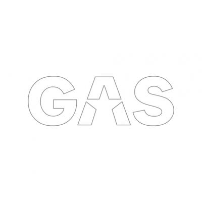 GAS-klistermærke 23x8cm, hvid