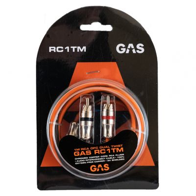 GAS RC1TM dobbelt skærmet RCA-kabel, 1 meter