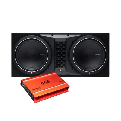 Rockford Fosgate P1-2x12 & GAS BEAT 500.1