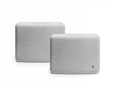 2-pak Audio Pro A15 W bærbar Wifi-højttaler, lys grå