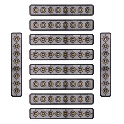 10-pak NIZLED B48RF, vinklet 24,2 cm bag-/arbejdslys, 48W, arbejdslyspakke