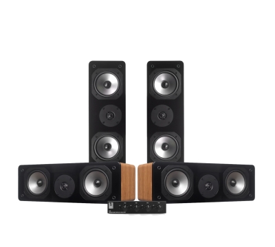 4-pack Dynavoice C-5 i eg med System One SC4B højttalervælger, garagepakke