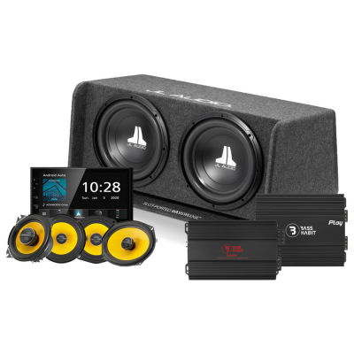 JL Audio 2x12 tommers komplet sæt med Kenwood DMX5020BTS