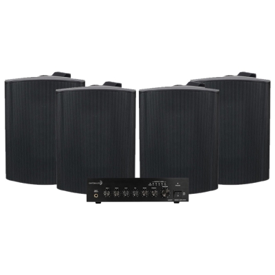 Dayton Audio DA40T med 4 stk Visaton WB16 i sort, kommercielt 100V-pakke