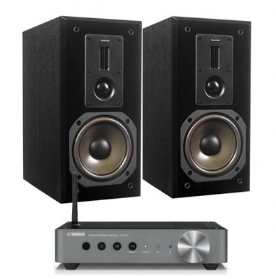 Yamaha WXA-50 & Dynavoice Definition DM-6 Stativhögtalare, Svart