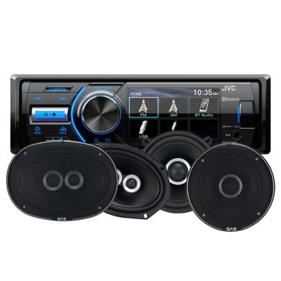 JVC KD-X560BT & GAS Silver-högtalare