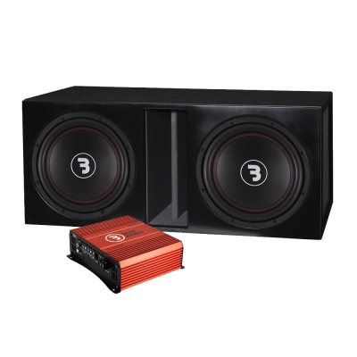 2-pack Bass Habit E300D1 i portet kasse med forstærker, basspakke