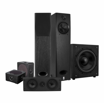 System One H16B med Around-5 5.1 højttalerpakke, sort