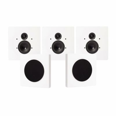 DLS Flatbox D-One On-Wall 5.0 højttalerpakke, hvid