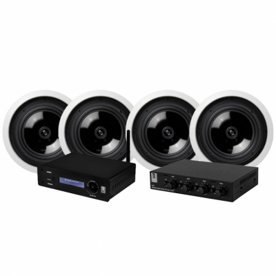 System One A50BT med 2 par Magnat Interior ICP62 + SC4B højttaleromskifter