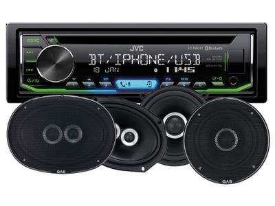 JVC KD-R992BT & GAS SILVER-högtalare