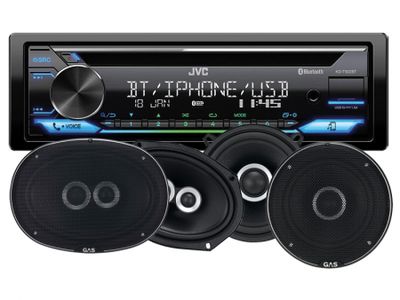 JVC KD-T922BT & GAS SILVER-högtalare