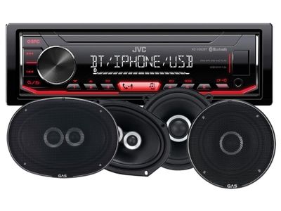 JVC KD-X352BT & GAS SILVER-högtalare