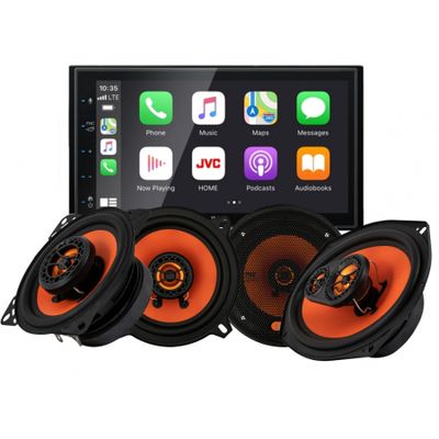 JVC KW-M560BT & GAS MAD X1-högtalare, bilstereopaket