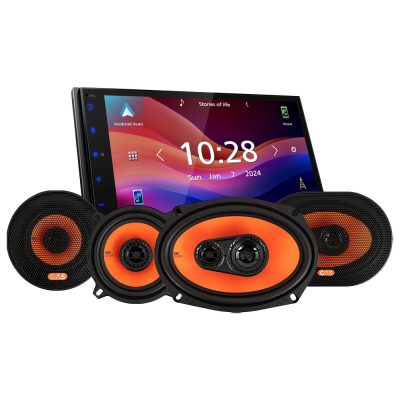 JVC KW-M593BT & GAS MAD X2-højttalere, bilstereopakke