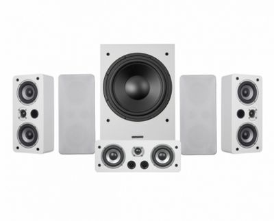 Dynavoice Magic LCR-4 EX v3 högtalarpaket 5.1 med MW12, vitt