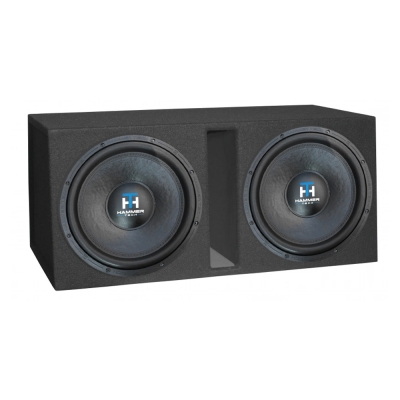 Portet 2x15 tommer basboks med 2 stk Hammer Tech LCW15V2D4