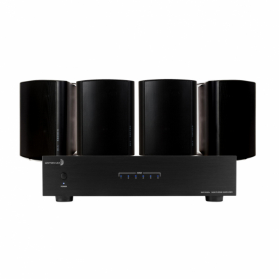 Dayton Audio MA1240 & 2 par DLS MB5i sorte udendørshøjttalere