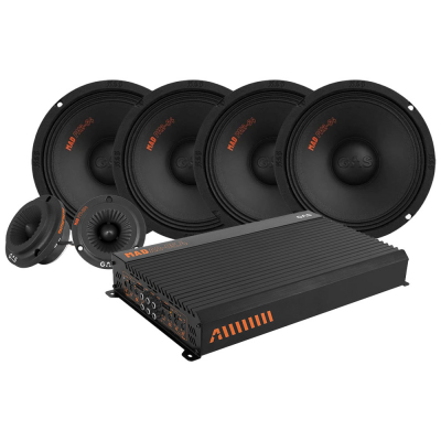 4-pak GAS MAD PM2-64 med PT1-254 SPL-pakke med forstærker, medium