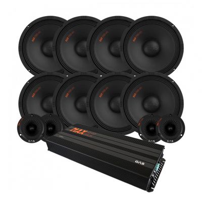 8-pak GAS MAD PM2-84 med PT1-254 SPL-pakke med forstærker, stor