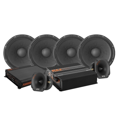 4-pack GAS MAX PM2-84 med PT2-384 og forstærker, SPL-pakke
