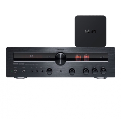 Magnat MR780 stereoforstærker med Wiim Pro netværksstreamer