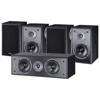 Magnat Monitor S i sort, kompakt 5.0 højttalerpakke