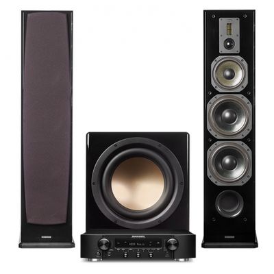 Marantz NR1200 & Dynavoice Definition DF-8, vit Hembiopaket 2.1