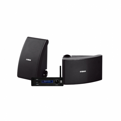 System One A50BT & Yamaha NS-AW392 udendørshøjttalere, sort