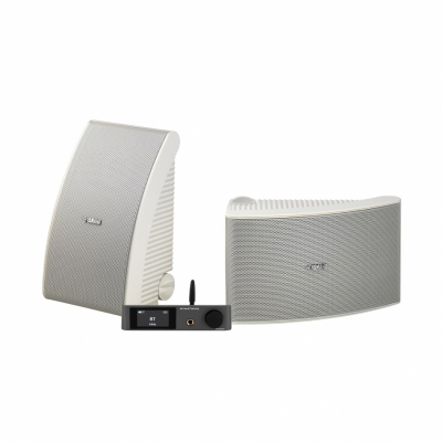 Dynavoice CA802BT & Yamaha NS-AW592 udendørshøjttalere, hvid